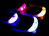 500 adet - IŞIKLI LED BİLEKLİK-AYARLANABİLİR KORDON 6 FARKLI MOD ÖZELLİKLİ